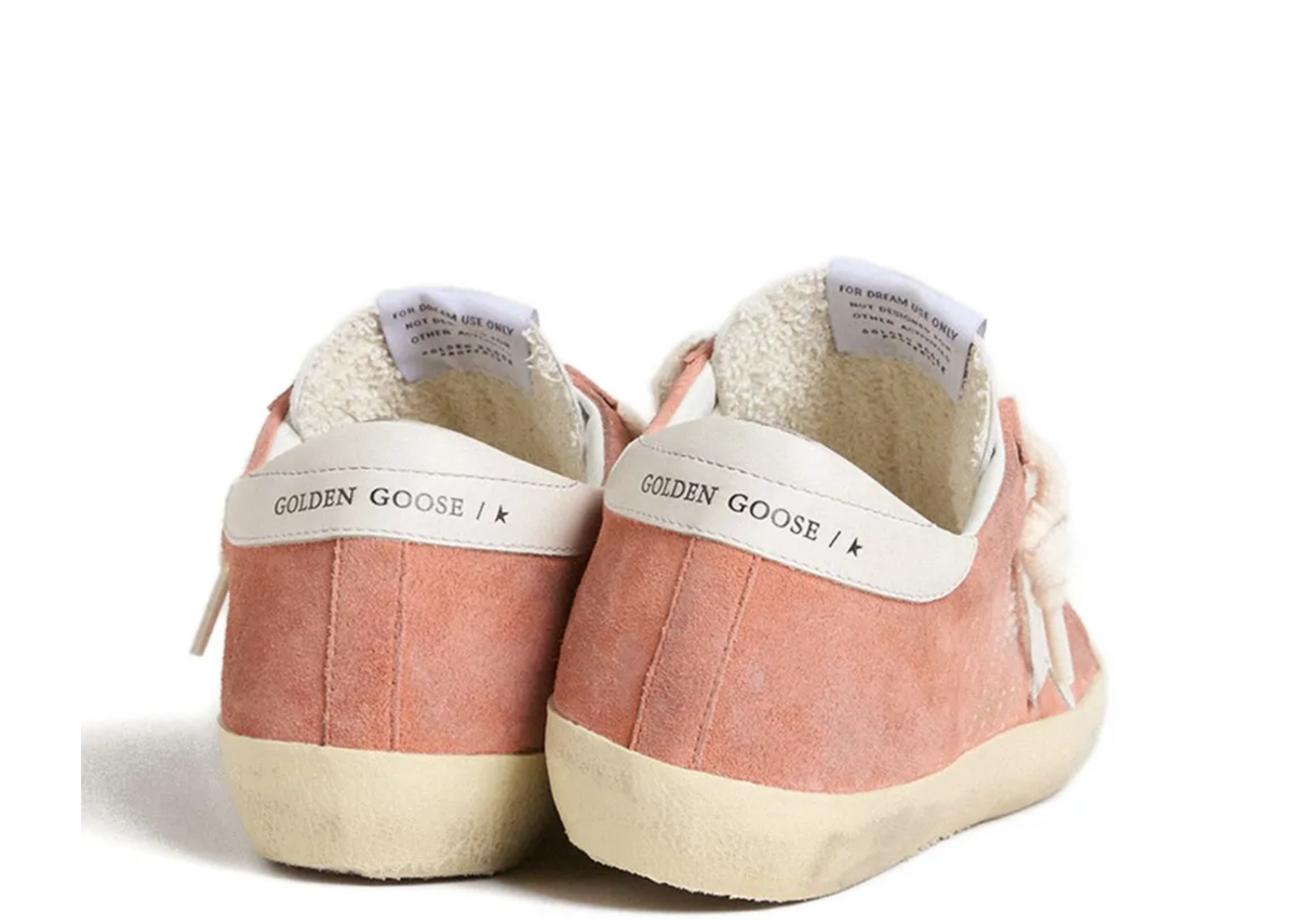 Davenzarry | Golden Goose Super-Star Coral Suede White Leather Star - Women's | View 3