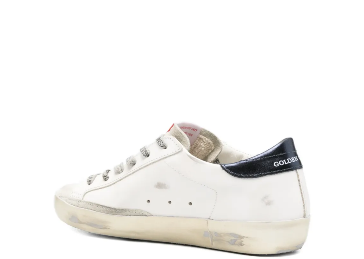 Davenzarry | Golden Goose Super-Star Swarovski Crystal Star Blue Heel Tab - Women's | View 3