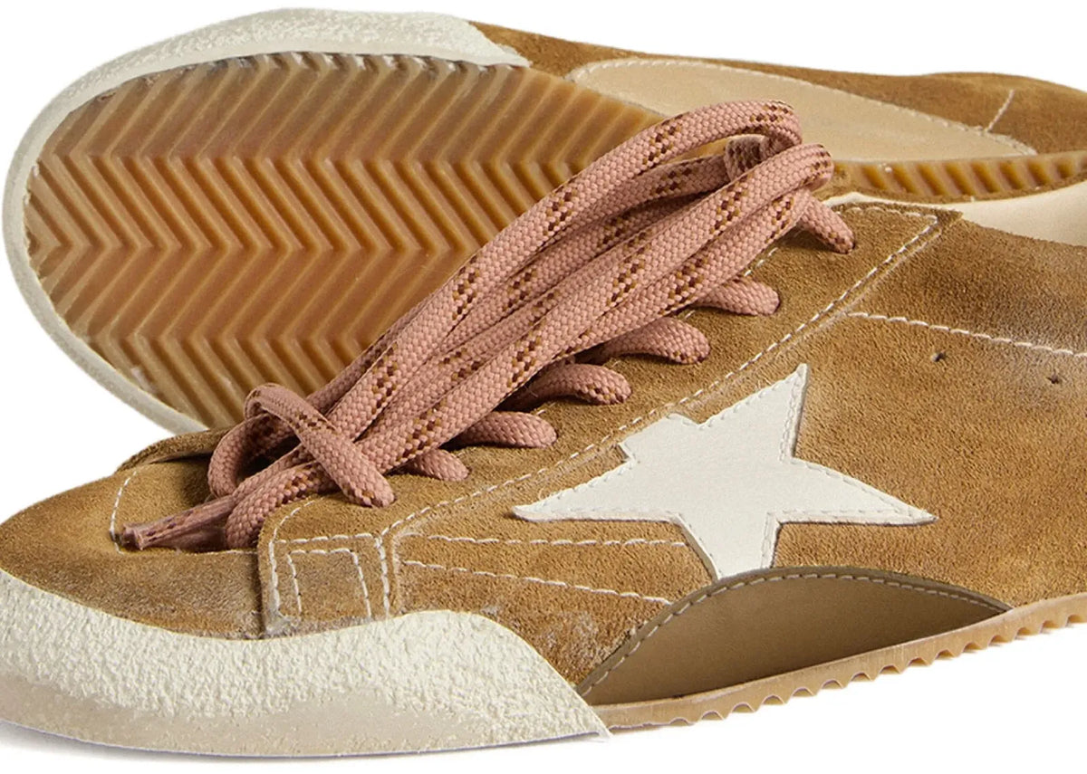 Davenzarry | Golden Goose True-Star Tobacco Suede White Star Platinum Heel - Women's | View 4