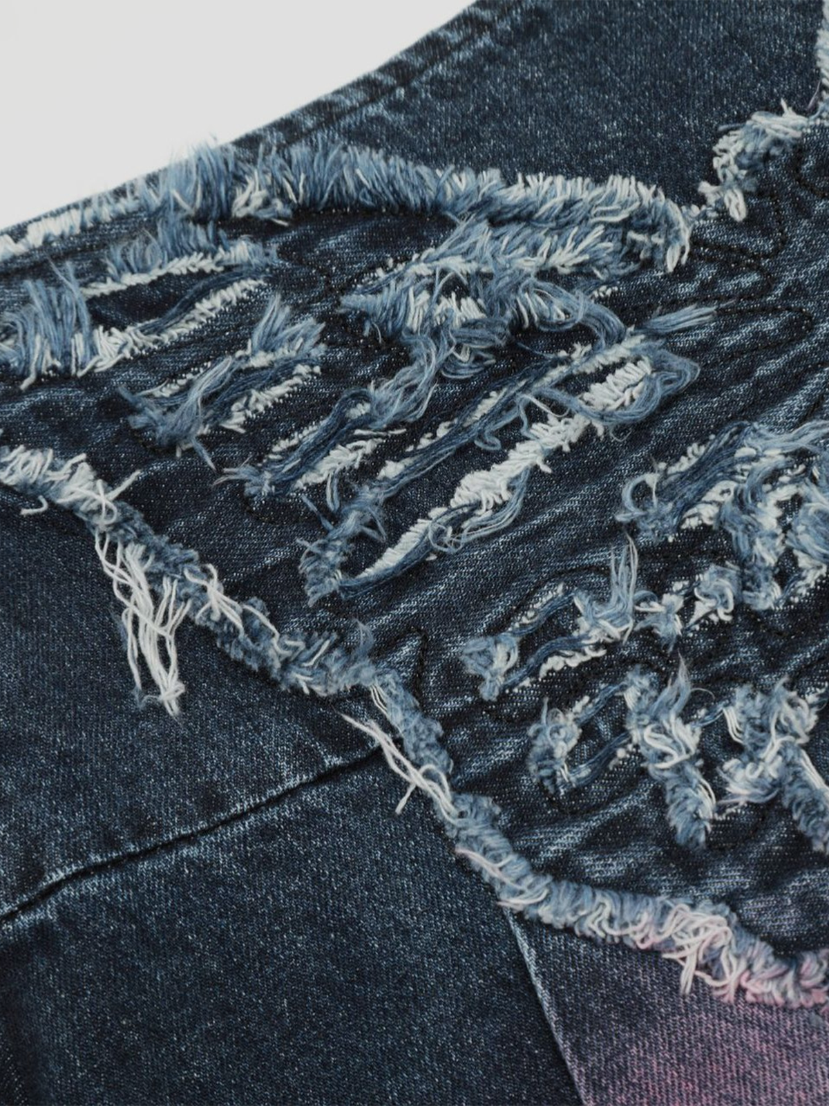 Fushya Denim Butterfly Stitch Skirt