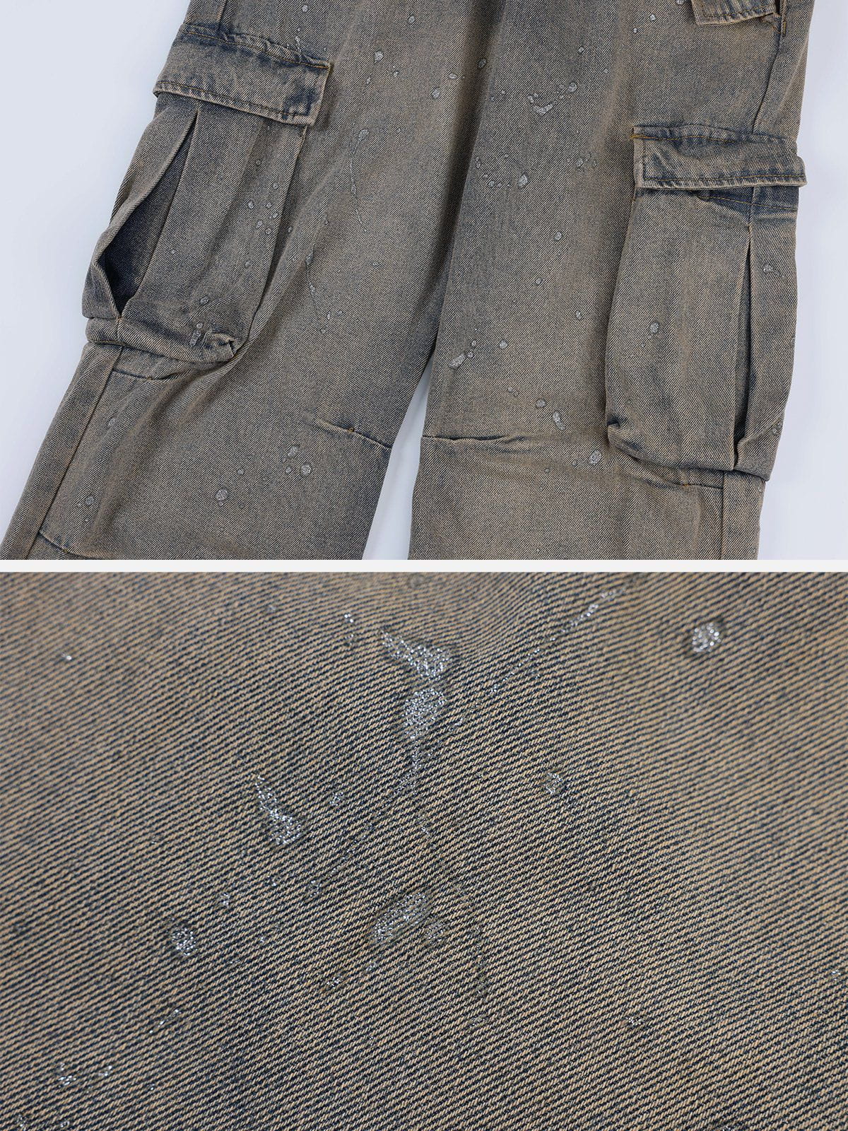Fushya "Street Star" Vintage Derin Yıkanmış Kot Pantolon