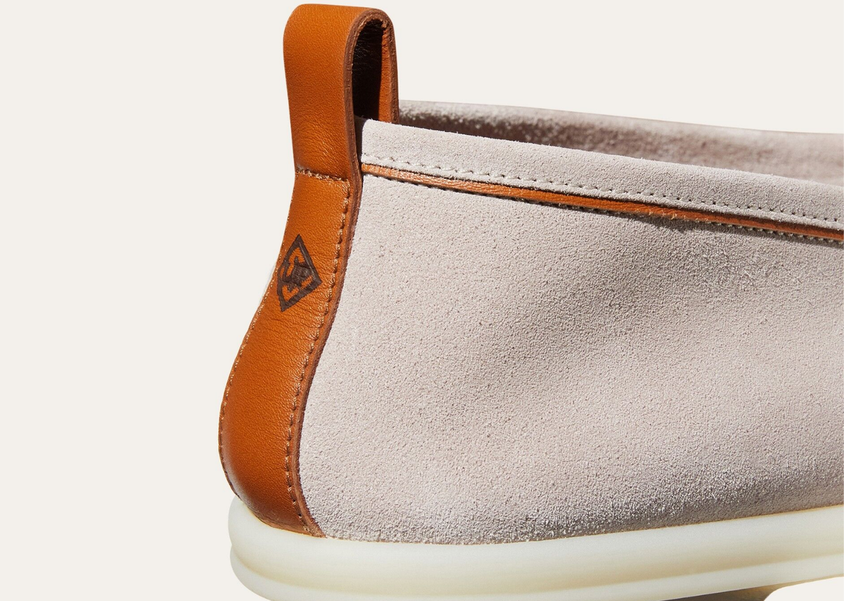 Davenzarry | Loro Piana Venice Walk Loafer Suede Classic Beige | View 5