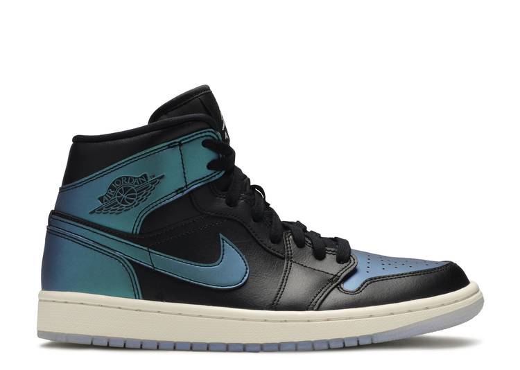 Davenzarry | Women's Air Jordan 1 Mid 'Metallic Turquoise' | View 1