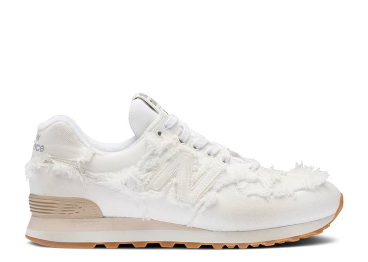 Davenzarry - New Balance Miu Miu x 574 Denim 'White' - Image 1
