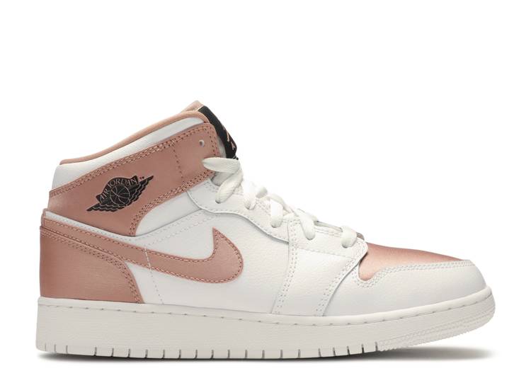 Davenzarry | Air Jordan 1 Mid GS 'White Rose Gold' | View 1