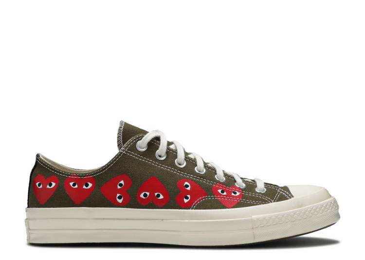 Davenzarry | Comme Des Garçons Play x Chuck 70 Low Top 'Multi Heart' | View 1