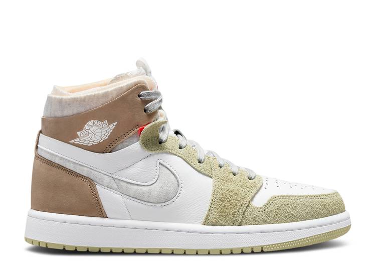 Davenzarry | Women's Air Jordan 1 High Zoom Comfort 'Olive Aura' | View 1