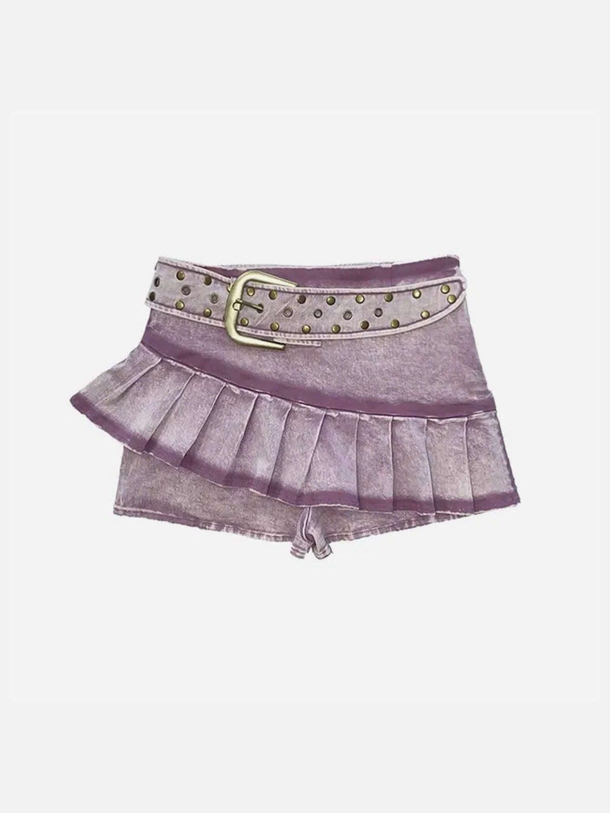 Fushya Belt Patch Mini Skirt