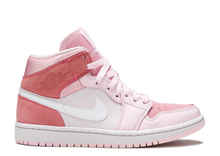 Davenzarry | Women's Air Jordan 1 Mid 'Digital Pink' | View 1