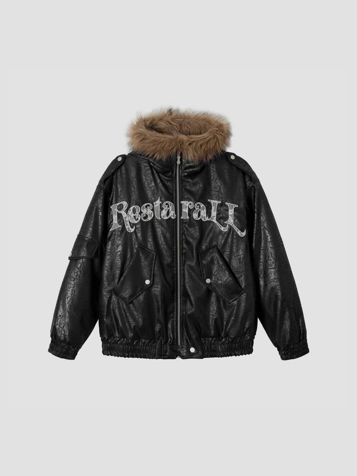 Fushya "back to city" Restaral Fur Leather Jacket