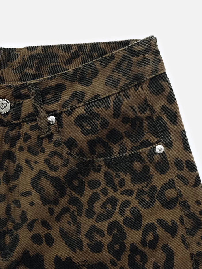 Fushya "Street Star" Leopard Baggy Jean