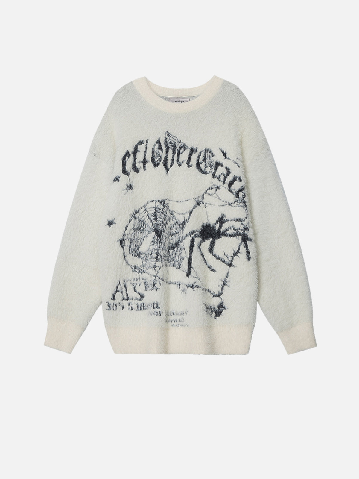 Fushya Spider Graffiti Oversized Sweater