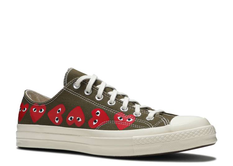 Davenzarry | Comme Des Garçons Play x Chuck 70 Low Top 'Multi Heart' | View 2