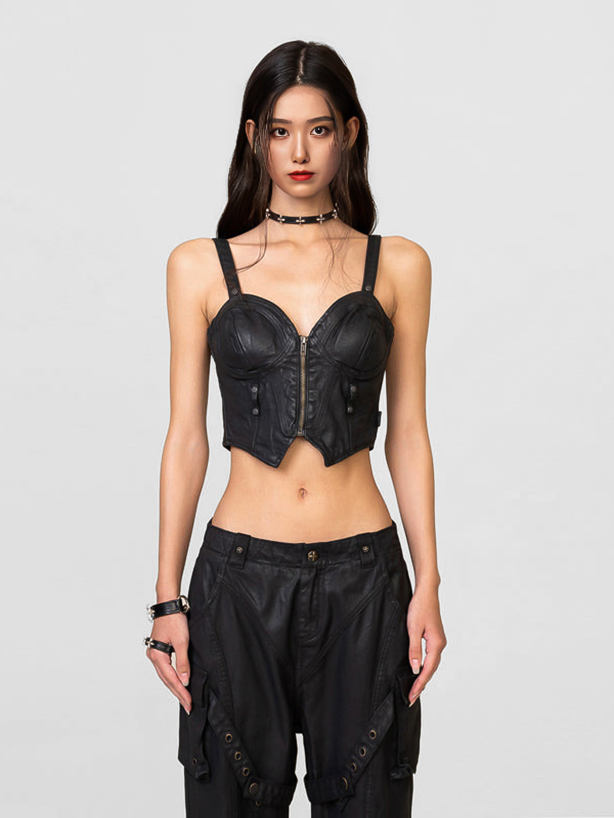 Fushya SMFK "80s tape" Street Leather Cropped
