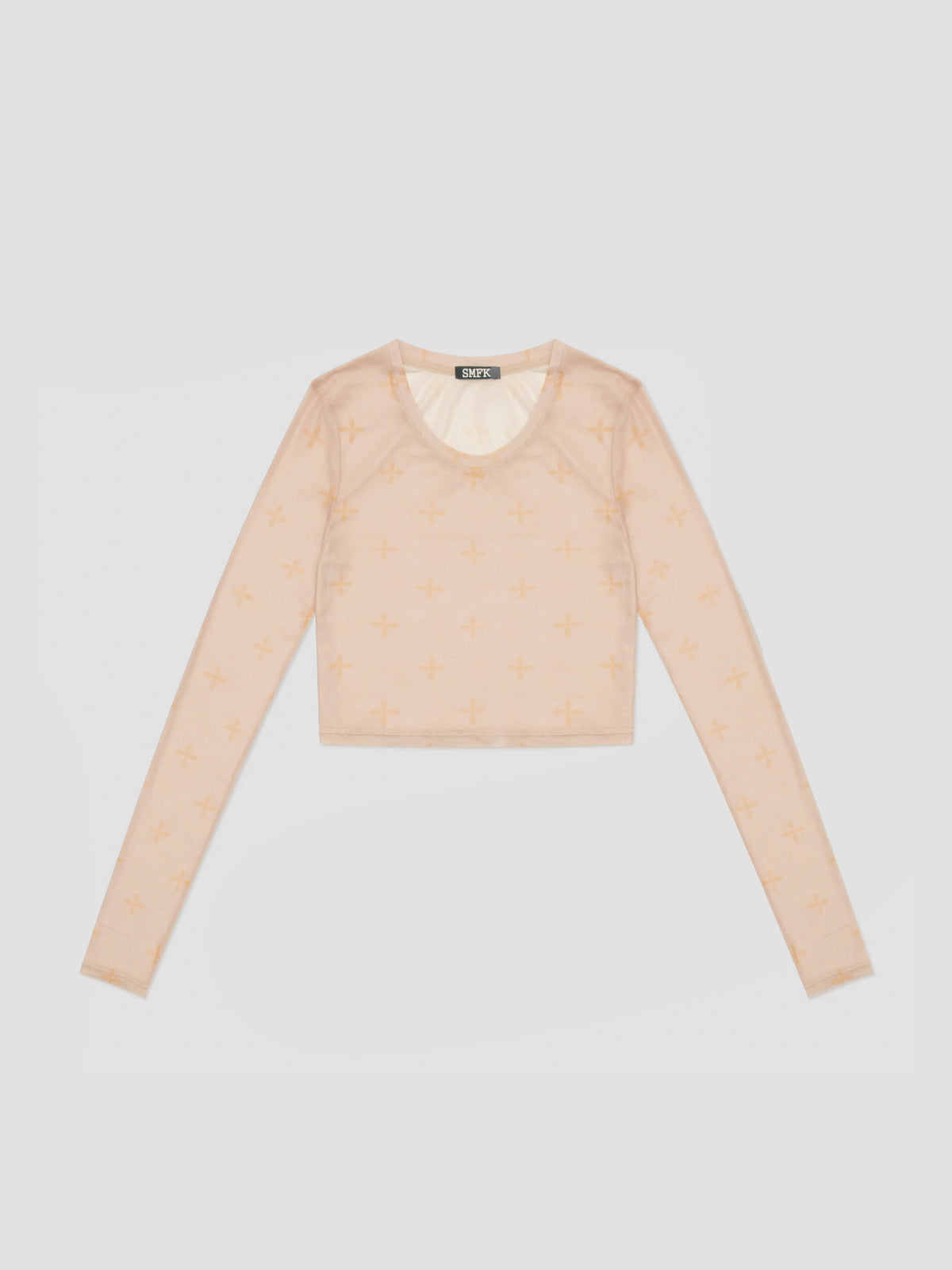 Fushya SMFK "80s tape" Sand Long Sleeve Cropped