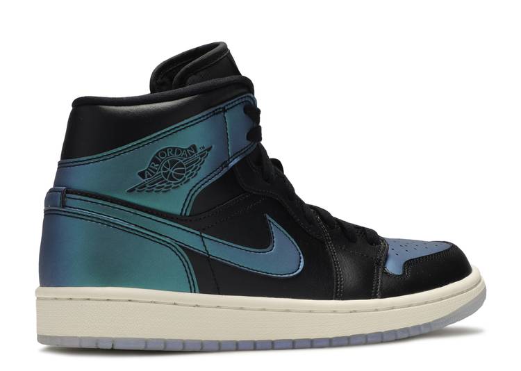 Davenzarry | Women's Air Jordan 1 Mid 'Metallic Turquoise' | View 3