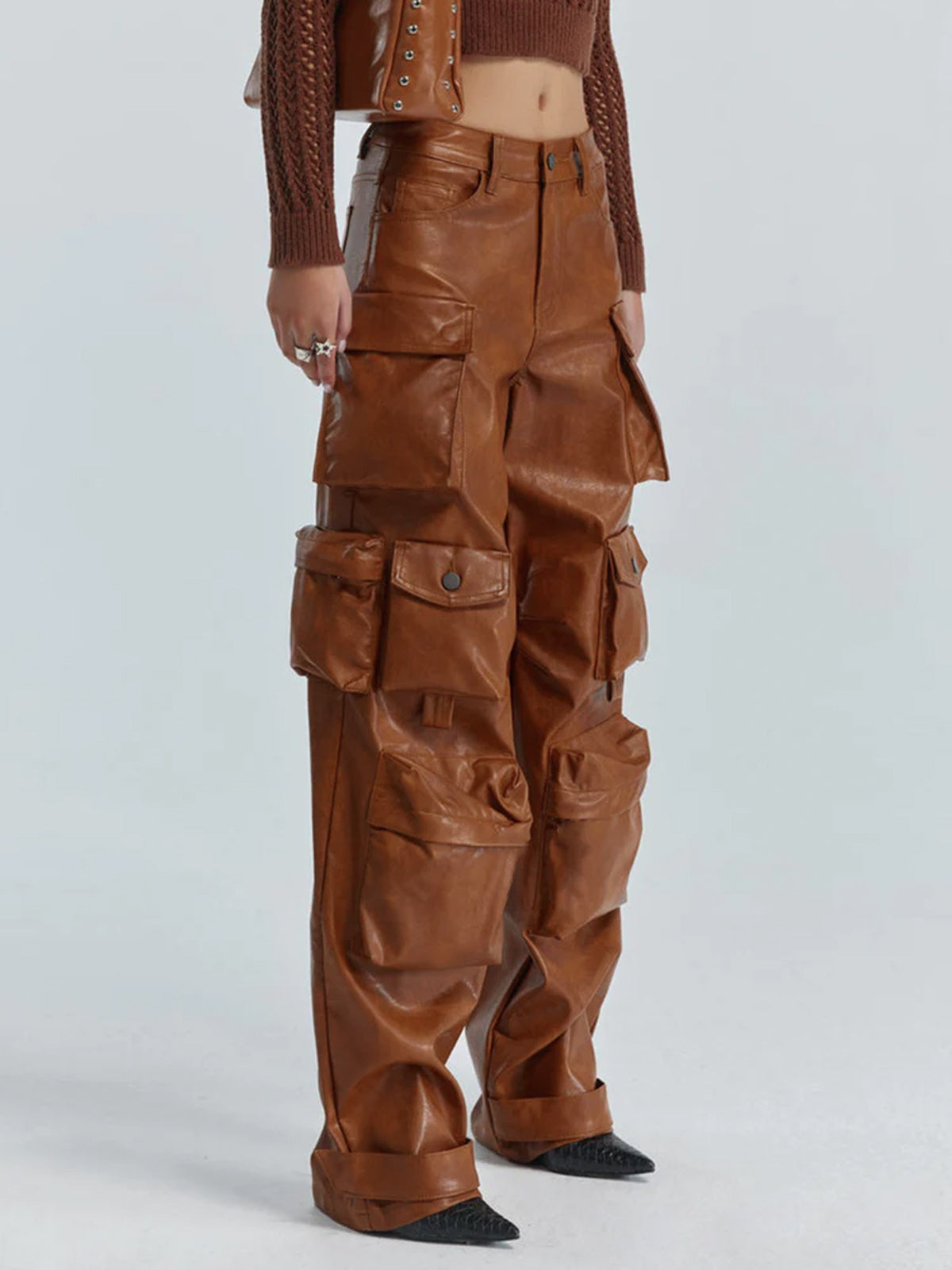 Fushya X Kript Pockets Street Leather Trouser