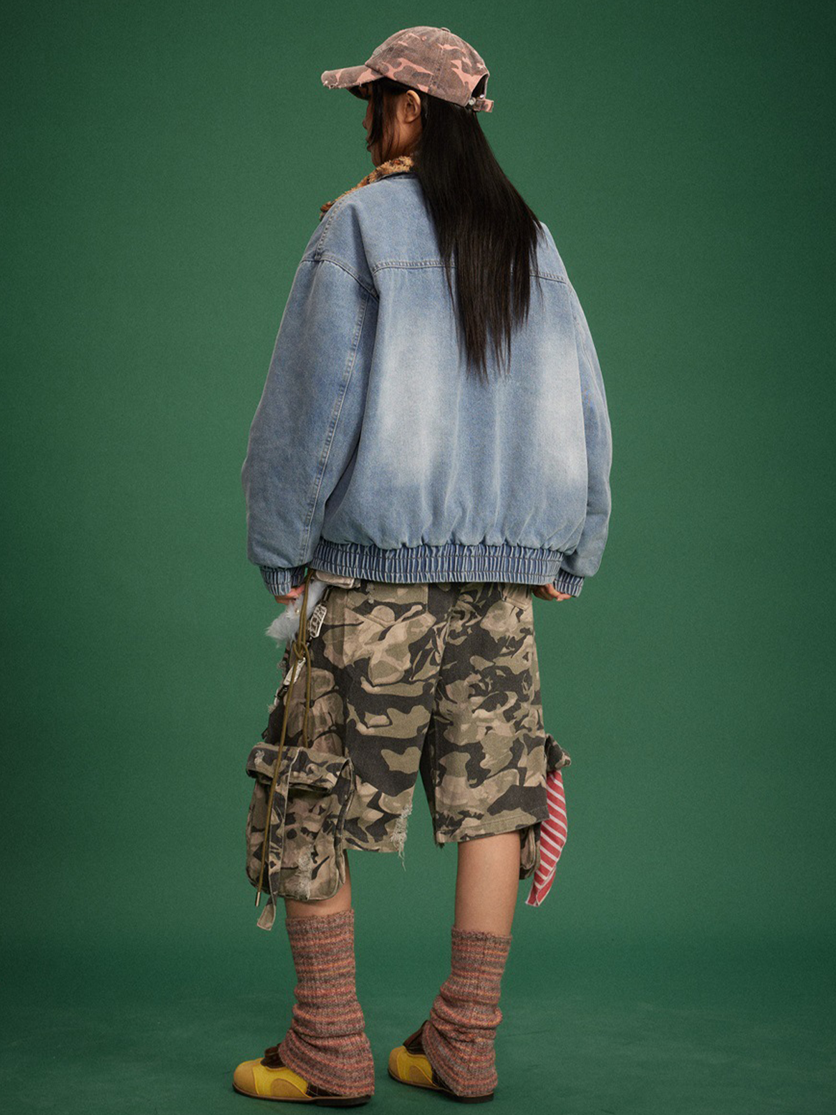 Fushya Double-Sided Street Denim Jacket