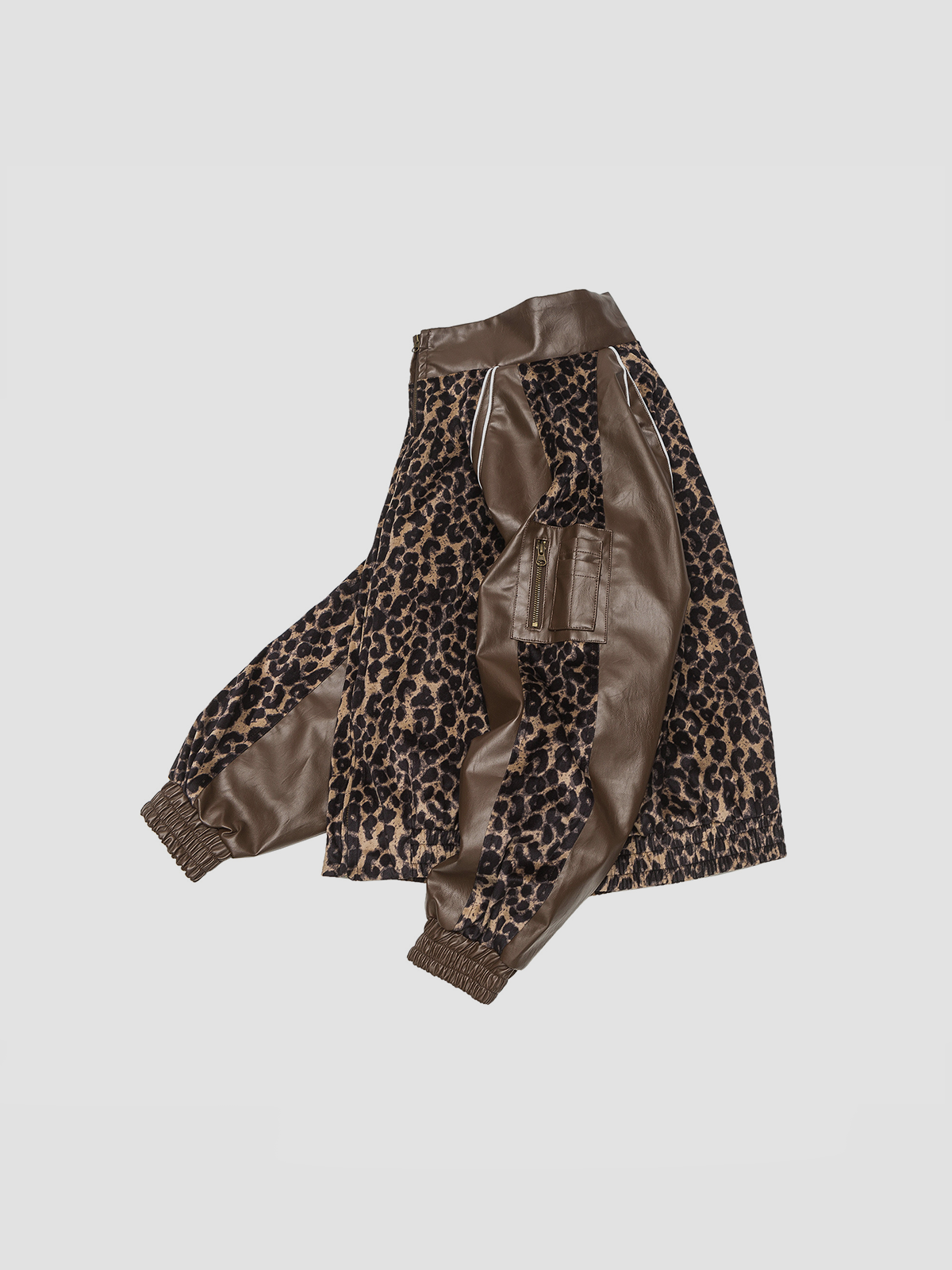 Fushya Leopard Leather Jacket