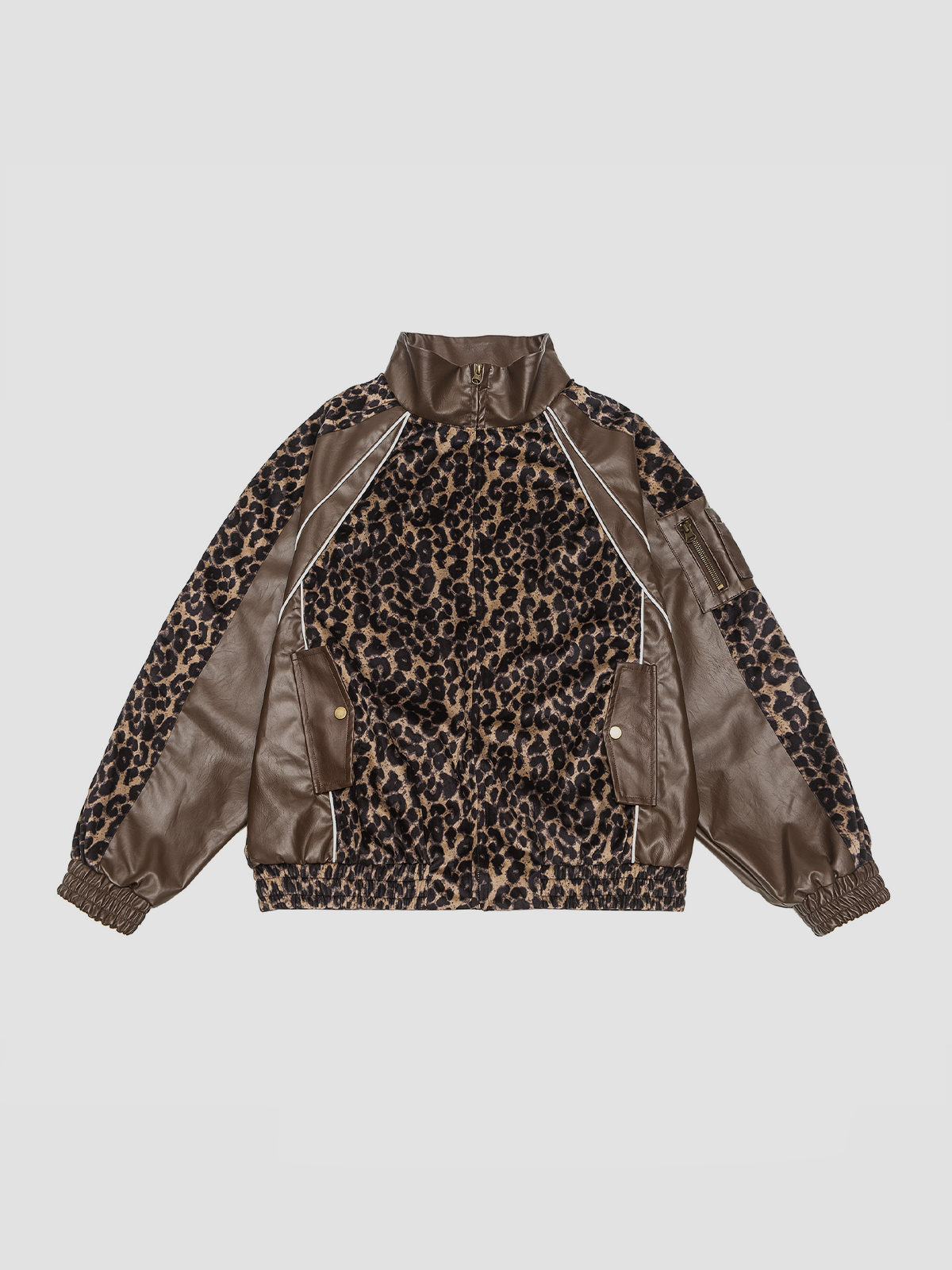 Fushya Leopard Leather Jacket