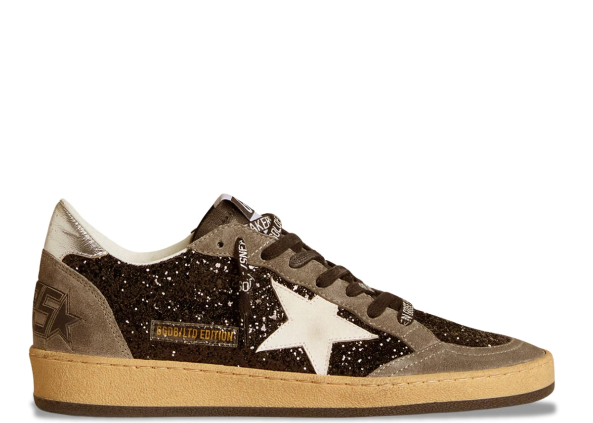 Davenzarry | Golden Goose Ball-Star Black Glitter Gray White - Women's | View 1