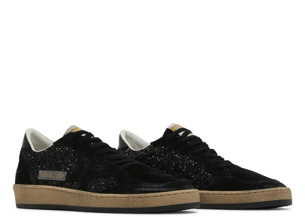 Davenzarry | Golden Goose Ball-Star Black Leather Distressed - Women's | View 5