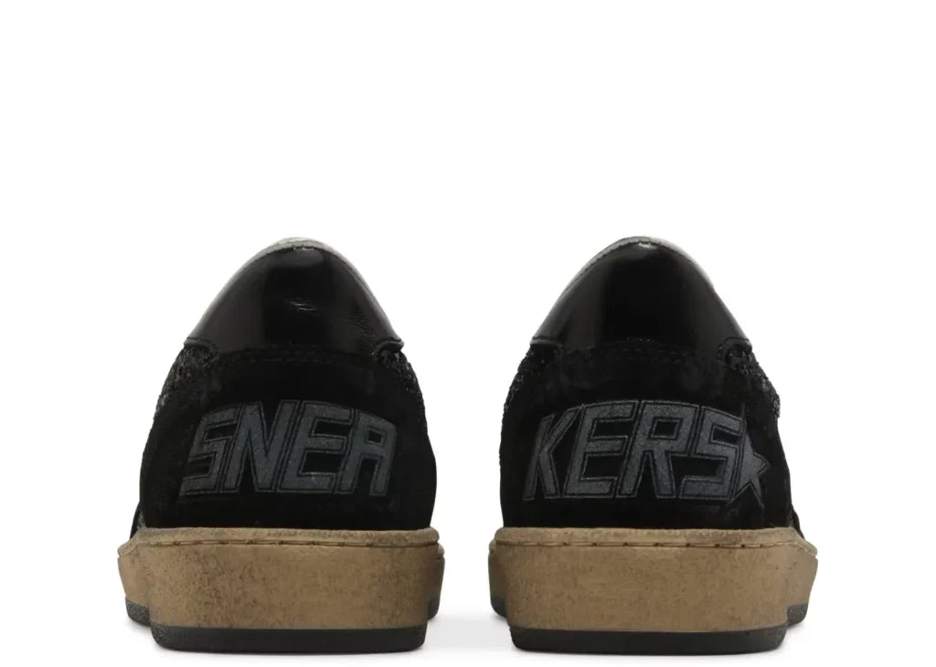 Davenzarry | Golden Goose Ball-Star Black Leather Distressed - Women's | View 8