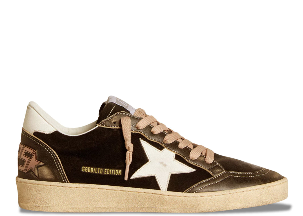 Davenzarry | Golden Goose Ball-Star Black Velvet Black White Leather - Women's | View 1