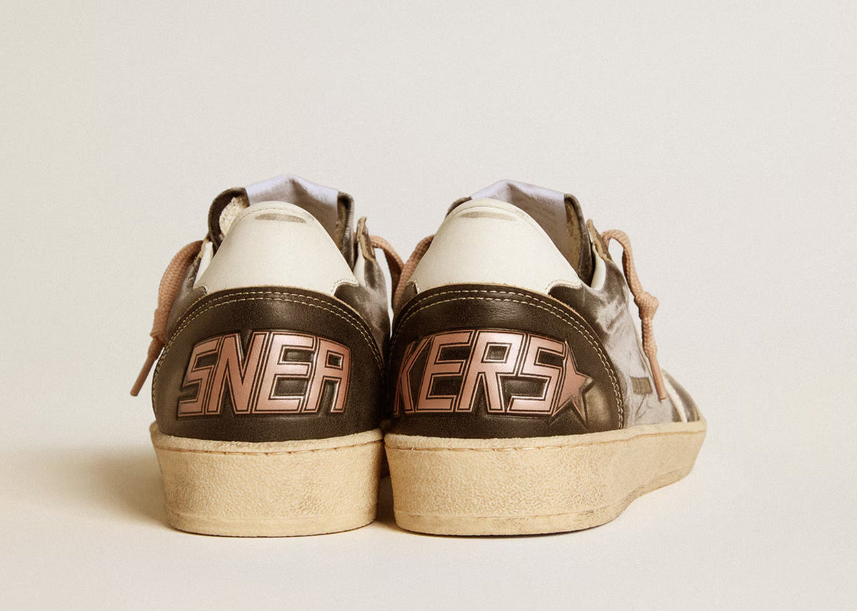 Davenzarry | Golden Goose Ball-Star Black Velvet Black White Leather - Women's | View 4