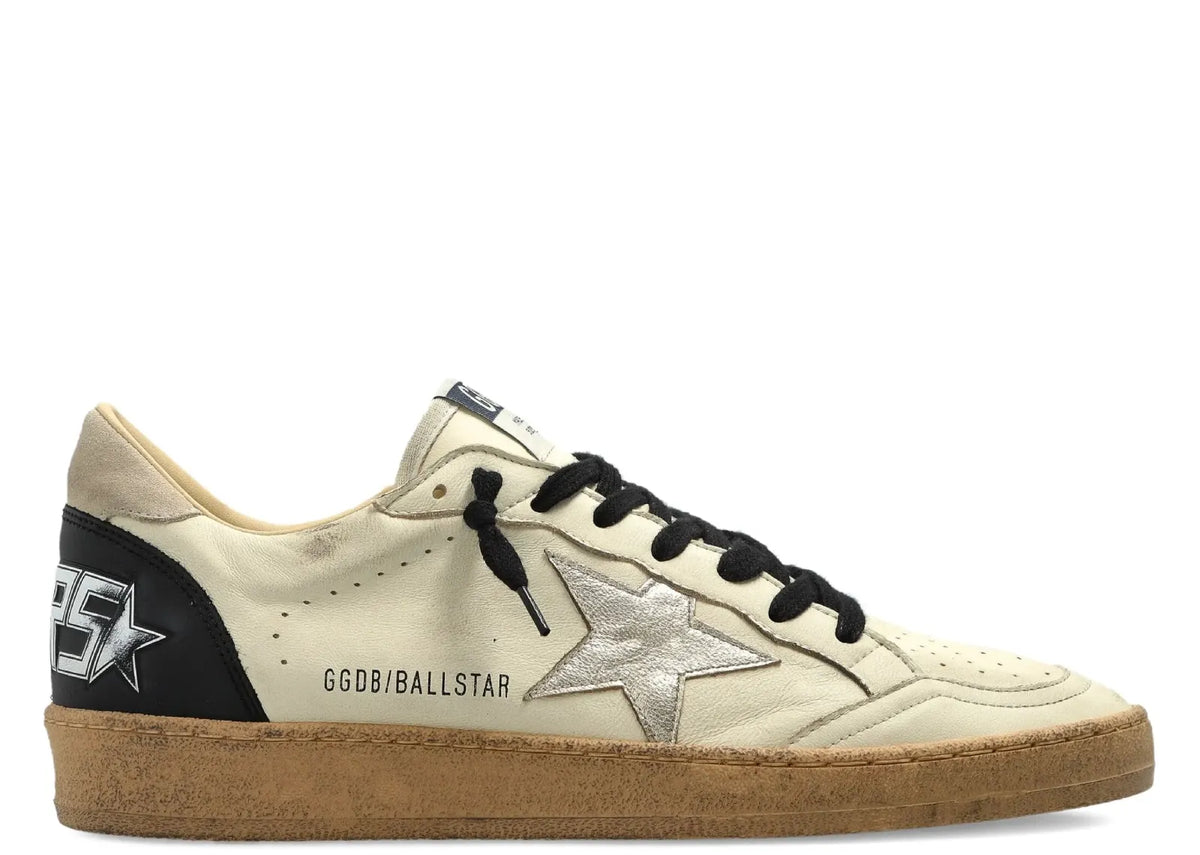 Davenzarry | Golden Goose Ball-Star Light Beige Leather | View 1