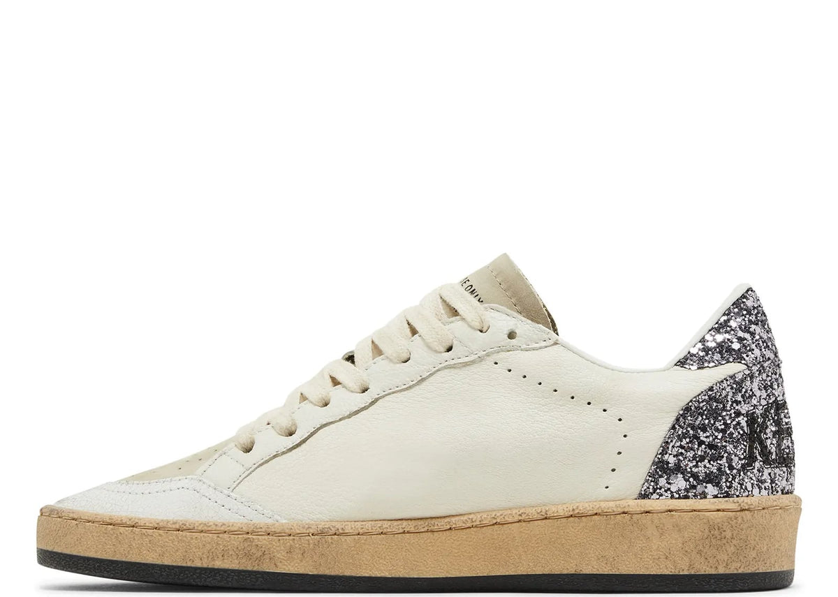 Davenzarry | Golden Goose Ball-Star White Beige Silver Glitter - Women's | View 2