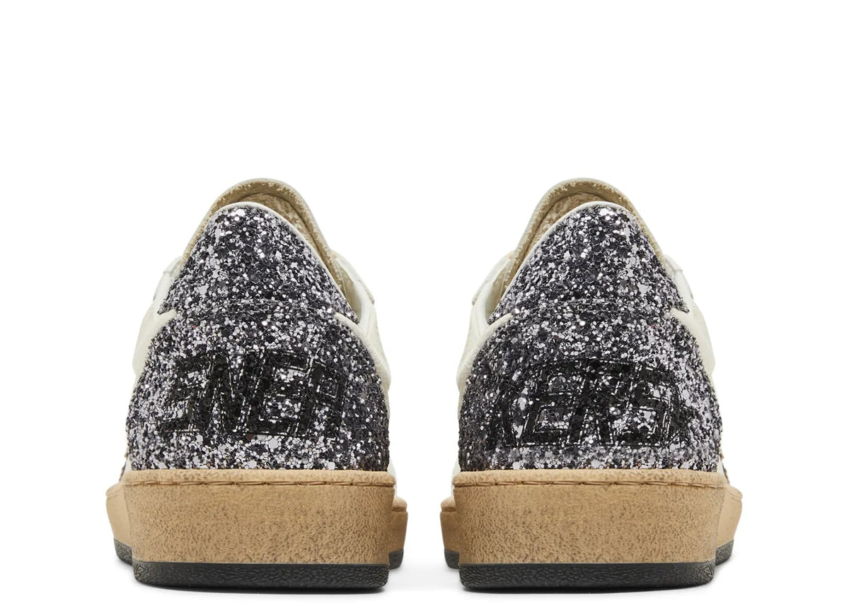 Davenzarry | Golden Goose Ball-Star White Beige Silver Glitter - Women's | View 3