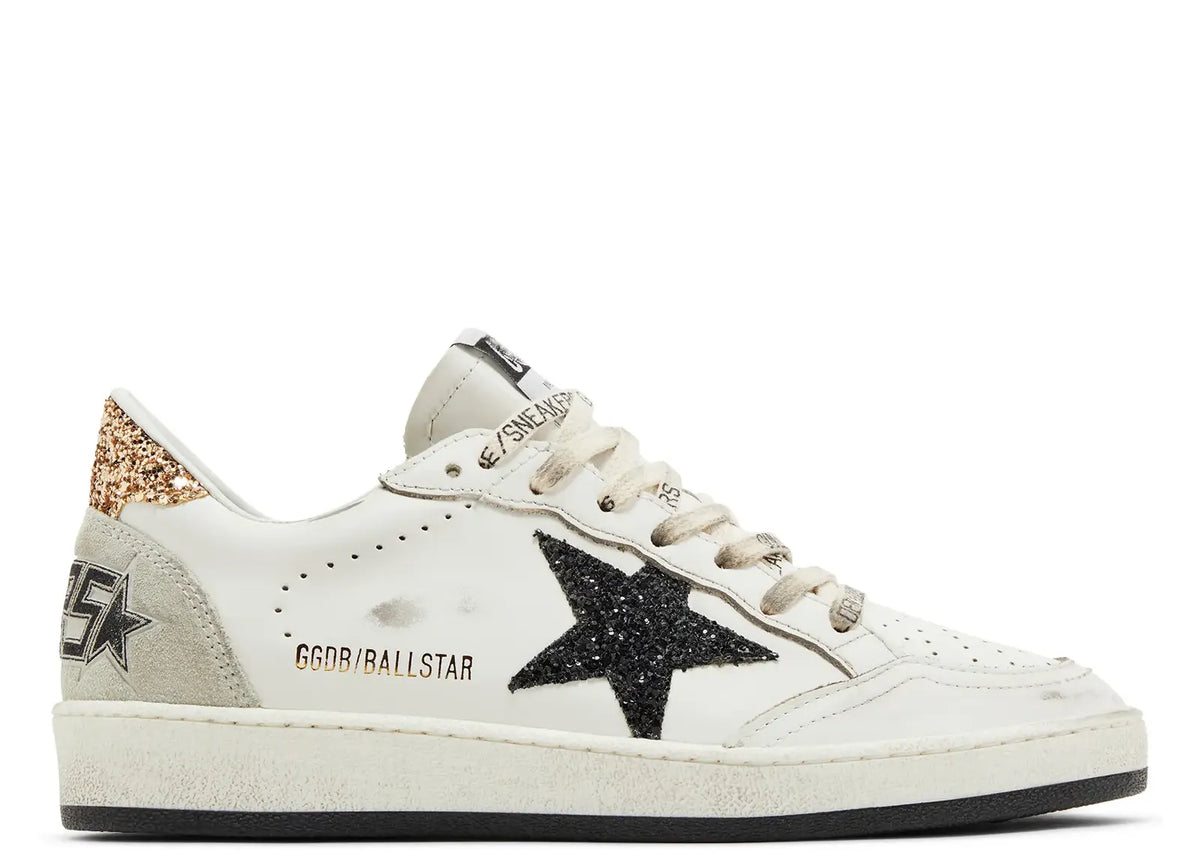 Davenzarry | Golden Goose Ball-Star White Black Gold Ice - Women's | View 1