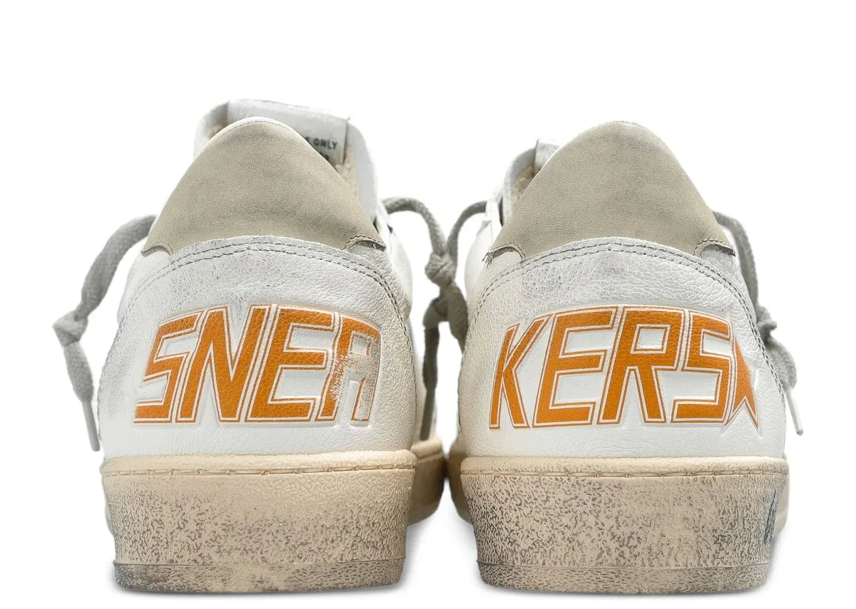 Davenzarry | Golden Goose Ball-Star White Leather Black Heel | View 2
