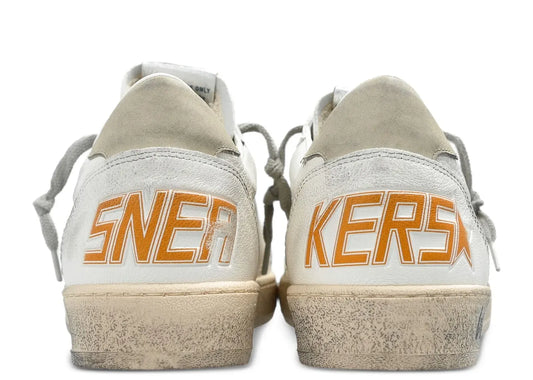 Davenzarry | Golden Goose Ball-Star White Leather Black Heel | View 2