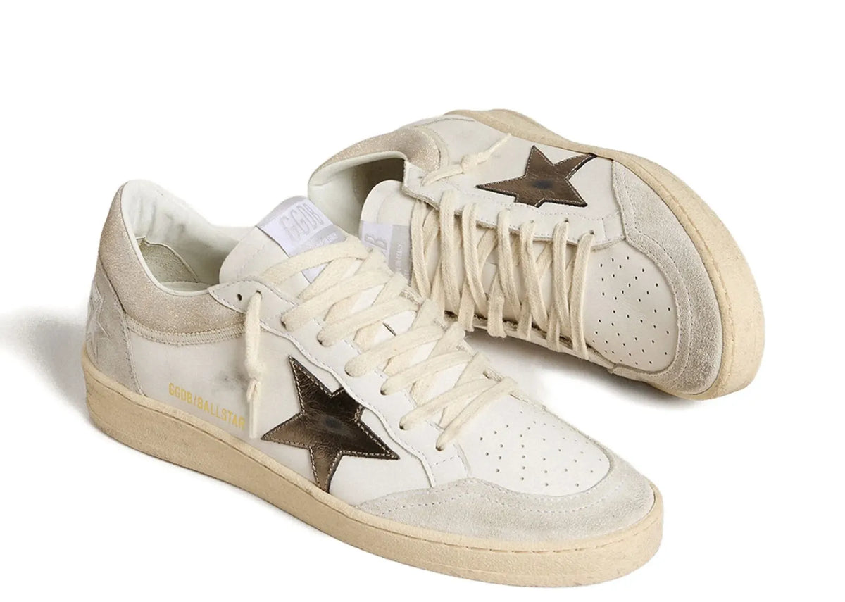 Davenzarry | Golden Goose Ball-Star White Leather Metallic Star Glossy Heel - Women's | View 2
