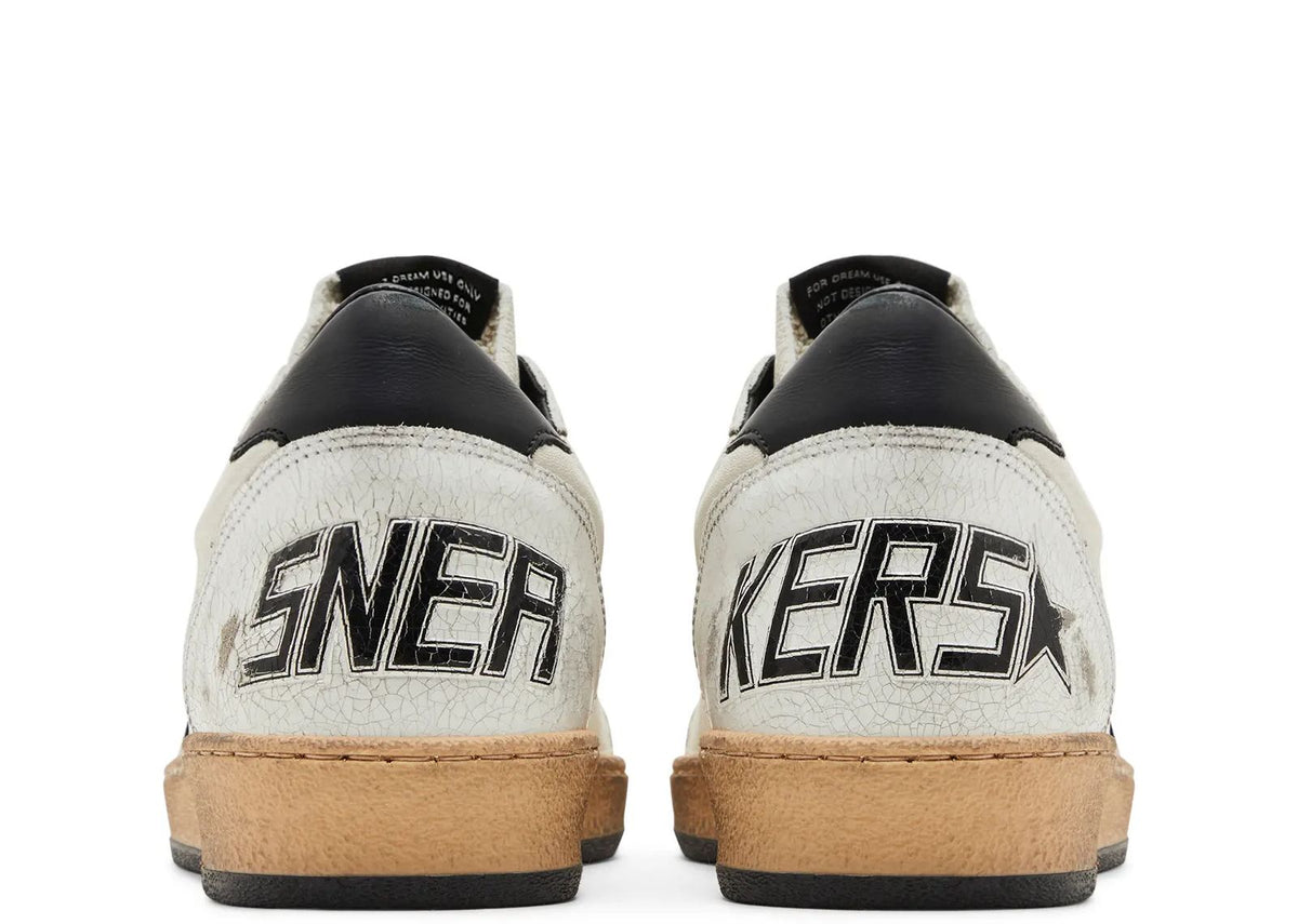 Davenzarry | Golden Goose Ball-Star White Nappa with Black Star | View 4