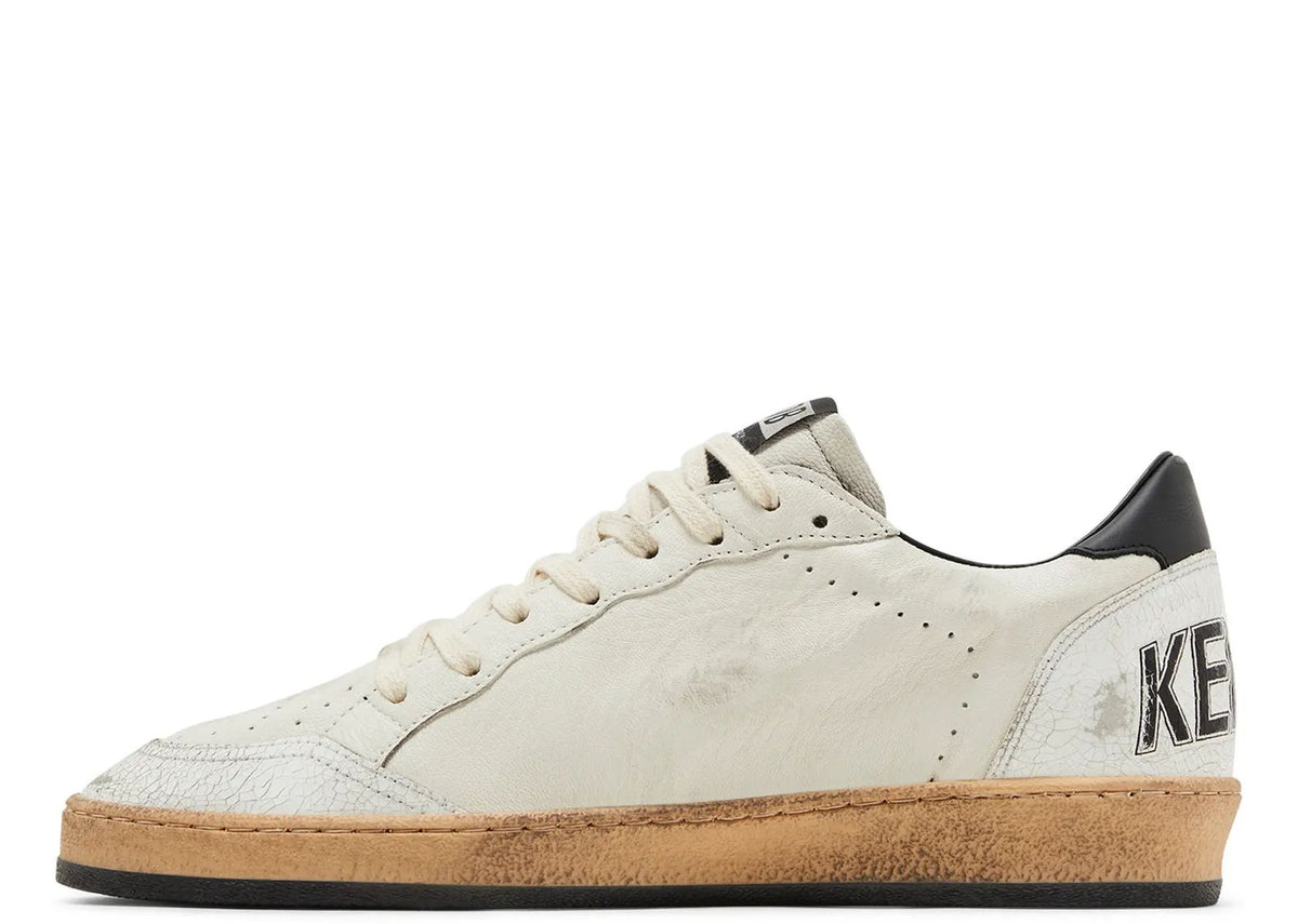 Davenzarry | Golden Goose Ball-Star White Nappa with Black Star | View 3