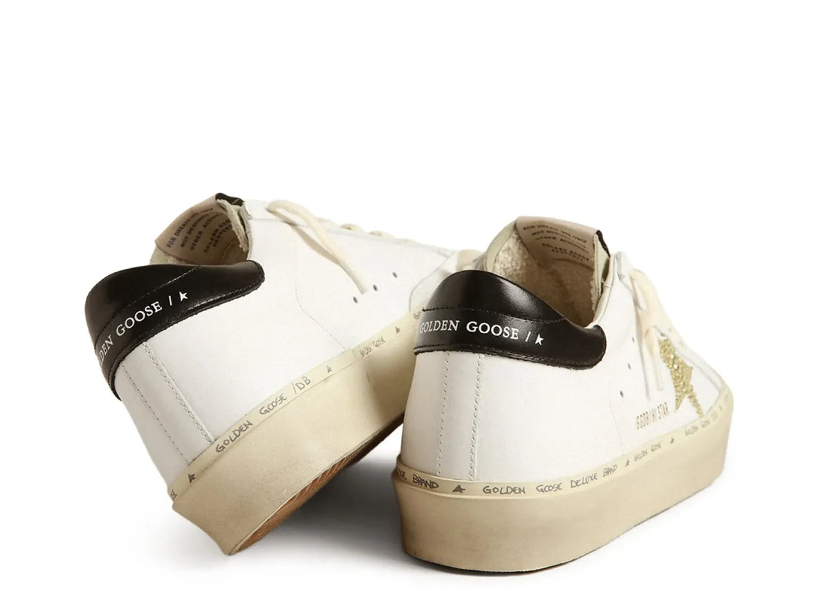 Davenzarry | Golden Goose Hi-Star White Leather Gold Swarovski Star Black Heel - Women's | View 3