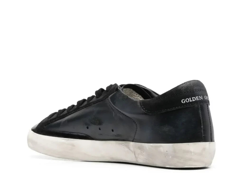 Davenzarry | Golden Goose Super-Star Black Nappa Black Suede Star Heel | View 6