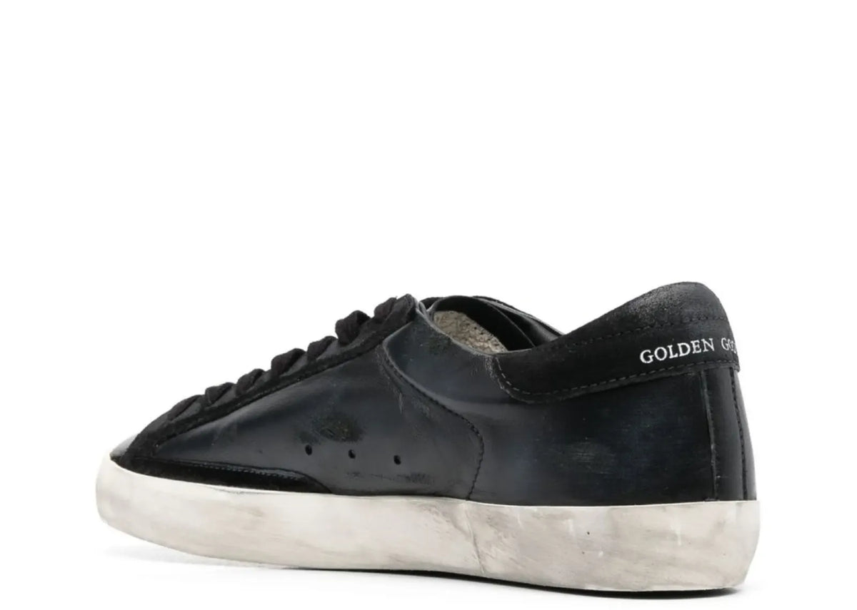 Davenzarry | Golden Goose Super-Star Black Nappa Black Suede Star Heel | View 3