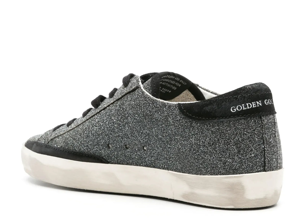 Davenzarry | Golden Goose Super-Star Black Swarovski Crystal Black Suede Star Heel - Women's | View 3