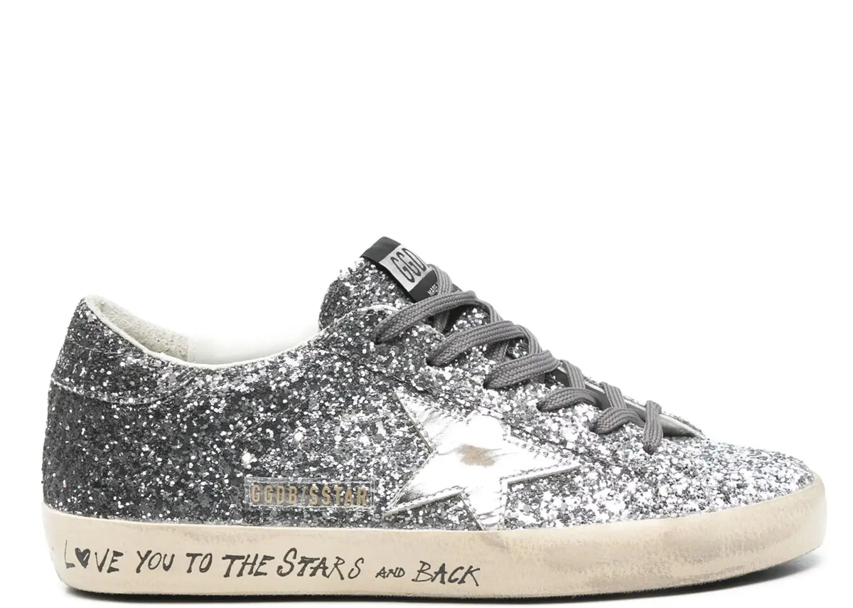 Davenzarry | Golden Goose Super-Star Glitter Love You To The Stars And Back - Women's | View 1