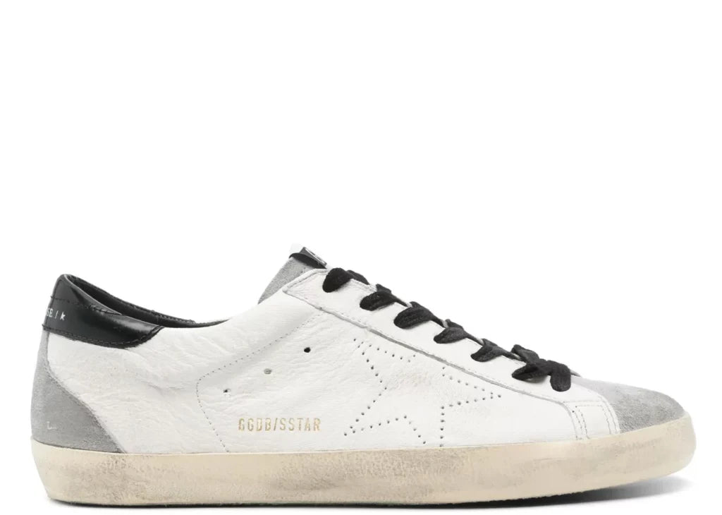 Davenzarry | Golden Goose Super-Star Light Beige Leather Perforated Logo | View 4