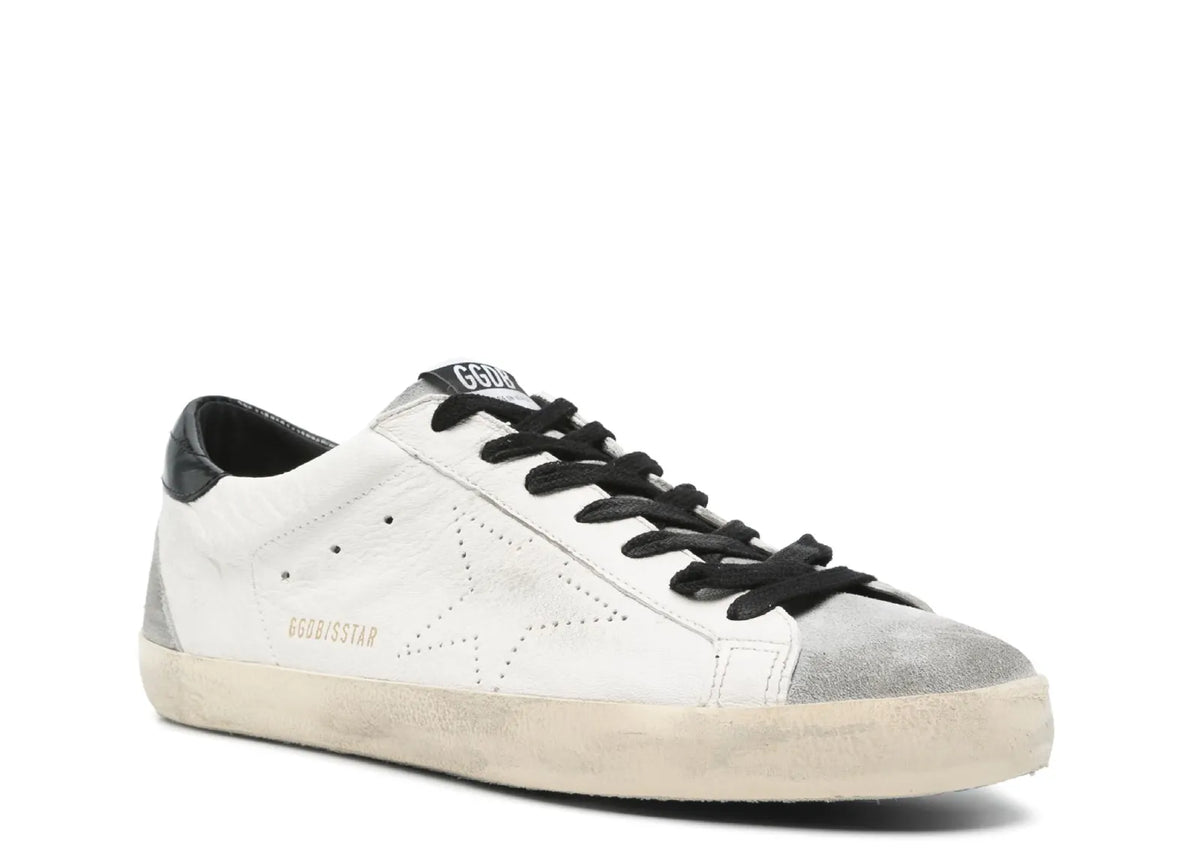 Davenzarry | Golden Goose Super-Star Light Beige Leather Perforated Logo | View 2