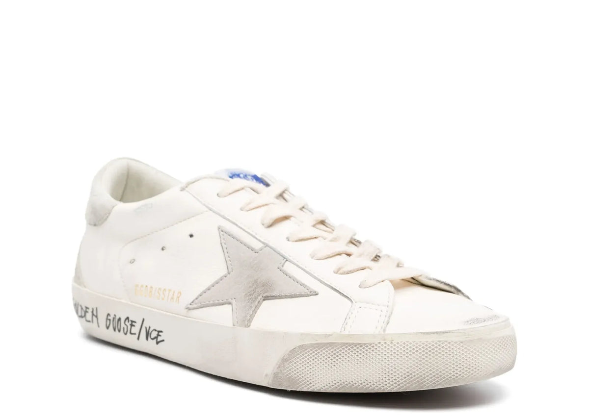 Davenzarry | Golden Goose Super-Star Off White Leather Beige Heel | View 2