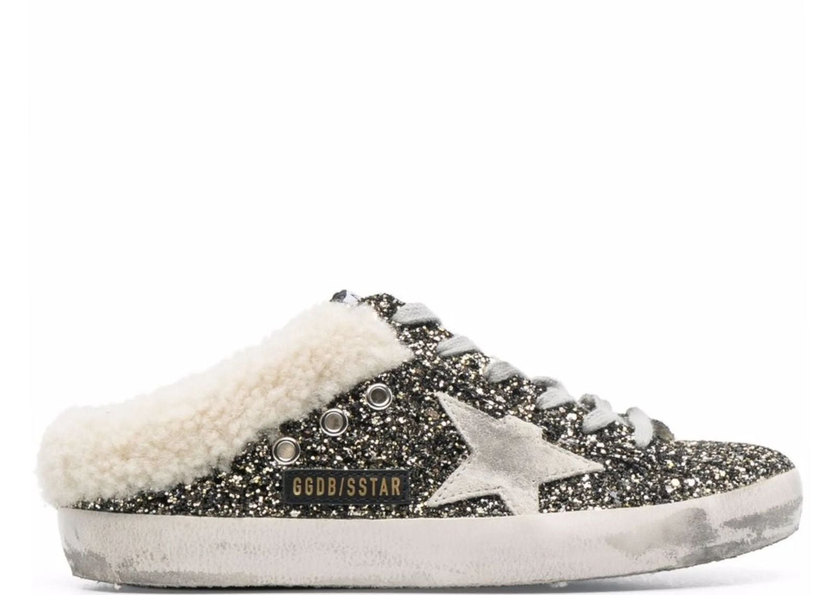 Davenzarry | Golden Goose Super-Star Sabot Glitter Shearling - Women's | View 1
