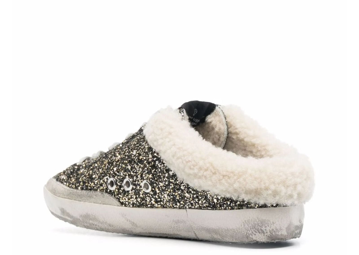 Davenzarry | Golden Goose Super-Star Sabot Glitter Shearling - Women's | View 3