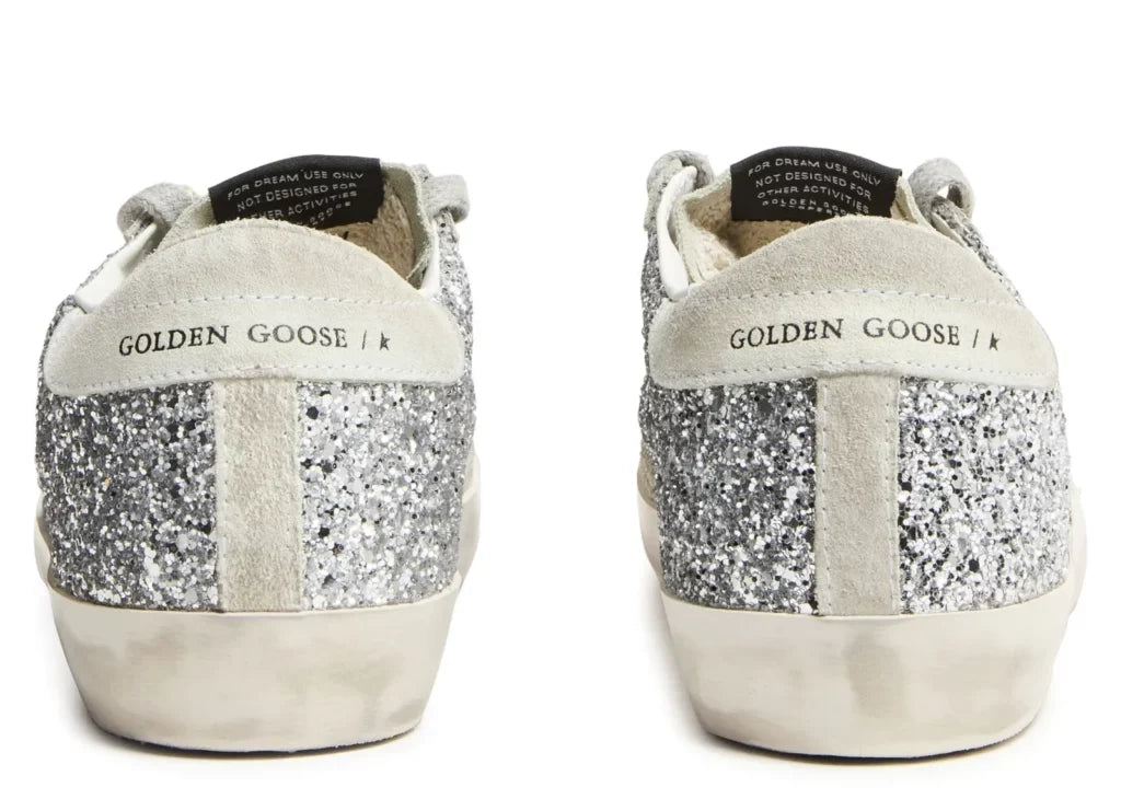 Davenzarry | Golden Goose Super-Star Silver Glitter Ice Gray - Women's | View 11