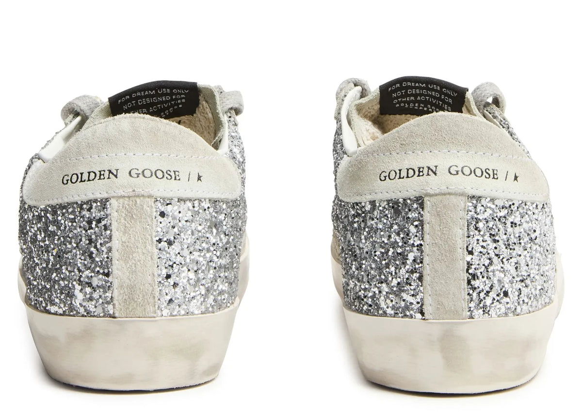 Davenzarry | Golden Goose Super-Star Silver Glitter Ice Gray - Women's | View 3